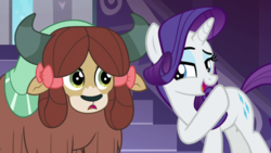 Size: 1920x1080 | Tagged: safe, screencap, rarity, yona, yak, g4, my little pony: friendship is magic, she's all yak