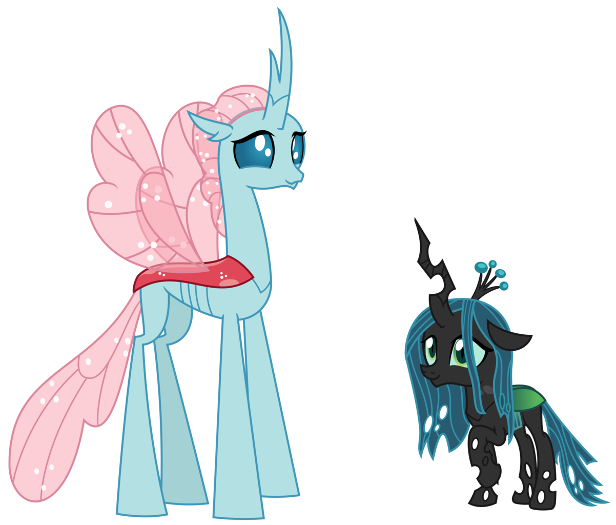 2086937 Safe Artist Sketchmcreations Ocellus Queen Chrysalis