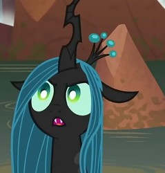 Size: 574x600 | Tagged: safe, screencap, queen chrysalis, changeling, changeling queen, g4, bust, cropped, cute, cutealis, female, solo