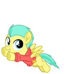 Size: 3600x3600 | Tagged: safe, artist:cheezedoodle96, pickle barrel, pegasus, pony, g4, my little pony: rainbow roadtrip, .svg available, clothes, colt, flying, freckles, happy, high res, hoodie, juxtaposition bait, looking at each other, male, simple background, smiling, solo, svg, transparent background, underhoof, vector