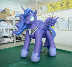 Size: 990x926 | Tagged: safe, princess luna, alicorn, inflatable pony, pony, g4, bootleg, female, hongyi, inflatable, inflatable alicorn, inflatable toy, photo, solo