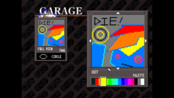 Size: 1920x1080 | Tagged: safe, rainbow dash, pony, g4, armored core, art, die, garage, pixel art
