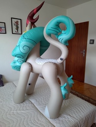 Size: 4000x3000 | Tagged: safe, artist:arniemkii, rain shine, inflatable pony, kirin, g4, bootleg, female, hongyi, inflatable, inflatable toy, mare, tail