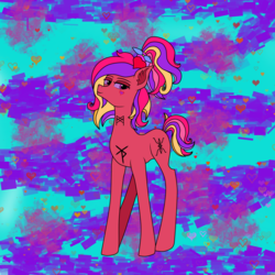 Size: 2000x2000 | Tagged: safe, artist:keshakadens, earth pony, pony, abstract background, high res, solo