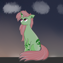 Size: 3000x3000 | Tagged: safe, artist:rain wing, pony, abuse, cloud, crying, high res, sad, solo