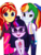 Size: 2250x3000 | Tagged: safe, rainbow dash, sci-twi, sunset shimmer, twilight sparkle, equestria girls, g4, cute, dashabetes, group, high res, shimmerbetes, twiabetes