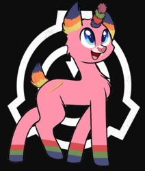Size: 822x971 | Tagged: safe, pony, baseball bat, full body, scp, scp foundation, scp logo, scp-956, solo
