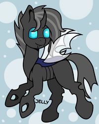 Size: 1280x1600 | Tagged: safe, artist:jellysketch, oc, oc only, oc:625, changeling, pony, abstract background, changeling oc, commission, cute, cute little fangs, fangs, male, simple background, smiling, solo