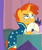 Size: 325x390 | Tagged: safe, screencap, sunburst, twilight sparkle, alicorn, pony, unicorn, a trivial pursuit, g4, clothes, coat markings, cropped, gendo pose, glasses, hooves, male, offscreen character, robe, socks (coat markings), stallion, sunburst is not amused, sunburst's cloak, sunburst's glasses, twilight sparkle (alicorn)