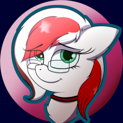 Size: 1174x1174 | Tagged: safe, artist:luxsimx, oc, oc only, oc:aryn, pegasus, pony, commission, female, glasses, mare