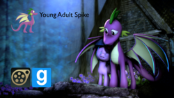 Size: 1920x1080 | Tagged: safe, artist:pacificpenguin, spike, twilight sparkle, dragon, g4, 3d, adult, adult spike, cute, downloadable, gmod, gmod logo, house, older, older spike, source filmmaker, source filmmaker logo, source filmmaker resource, spikelove, twilove, twispikelove, winged spike, wings