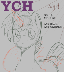 Size: 2500x2800 | Tagged: safe, artist:tigra0118, pony, any gender, any race, commission, high res, paypal, sketch, solo, your character here