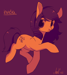 Size: 500x560 | Tagged: safe, artist:laceymod, oc, oc only, oc:invidia, earth pony, pony, female, limited palette, mare, solo