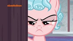 Size: 320x180 | Tagged: safe, screencap, cozy glow, pegasus, pony, g4, school raze, angry, cozy glow is best facemaker, cozy glow is not amused, cozybetes, cute, cute when angry, door, female, filly, foal, freckles, looking at you, madorable, nickelodeon, picture for breezies, school of friendship, solo, unamused