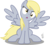 Size: 940x850 | Tagged: safe, artist:mlp-scribbles, derpy hooves, pegasus, pony, g4, confused, cute, derpabetes, female, mare, open mouth, simple background, sitting, solo, spread wings, transparent background, vector, wings