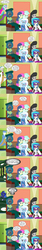 Size: 1600x9600 | Tagged: safe, artist:gatesmccloud, bon bon, discord, dj pon-3, lyra heartstrings, octavia melody, princess celestia, principal celestia, queen chrysalis, sweetie drops, trixie, vinyl scratch, oc, equestria girls, g4, comic, containment breach, equestria girls-ified, monster, scp, scp-682