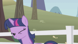 Size: 800x450 | Tagged: safe, screencap, twilight sparkle, pony, unicorn, g4, the ticket master, animated, context is for the weak, female, gif, mare, one eye closed, out of context, solo, unicorn twilight