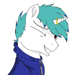Size: 2500x2500 | Tagged: safe, artist:inky scroll, artist:straighttothepointstudio, oc, oc only, oc:snowy blue, pony, unicorn, bust, high res, male, simple background, solo, white background