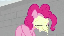 Size: 1920x1080 | Tagged: safe, screencap, pinkie pie, pony, g4, the last laugh, female, mare, pied, solo