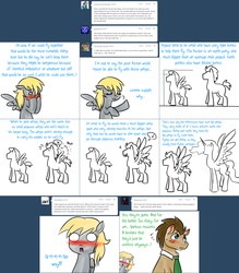 Size: 2344x2672 | Tagged: safe, artist:jitterbugjive, derpy hooves, doctor whooves, princess celestia, time turner, earth pony, pony, lovestruck derpy, g4, ask, blushing, ear blush, high res, tumblr