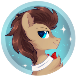 Size: 472x472 | Tagged: safe, artist:mirtash, doctor whooves, time turner, earth pony, pony, rcf community, g4, bowtie, heart, heart eyes, male, solo, stallion, wingding eyes