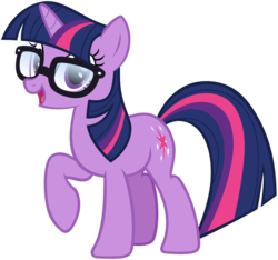 Size: 6404x5999 | Tagged: safe, artist:andoanimalia, sci-twi, twilight sparkle, pony, unicorn, equestria girls, equestria girls specials, g4, my little pony equestria girls: better together, my little pony equestria girls: spring breakdown, absurd resolution, cutie mark, equestria girls ponified, female, glasses, happy, open mouth, ponified, raised hoof, simple background, solo, transparent background, unicorn sci-twi, vector