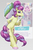 Size: 596x900 | Tagged: safe, artist:loupgarou, fleur de verre, earth pony, anthro, unguligrade anthro, g4, barbie doll anatomy, blind bag, breastless female, female, flower, mare, solo, toy, unshorn fetlocks