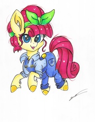 Size: 4785x6169 | Tagged: safe, artist:luxiwind, torque wrench, pony, g4, my little pony: rainbow roadtrip, absurd resolution, female, solo, traditional art