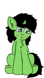 Size: 1440x2560 | Tagged: safe, artist:scotch, oc, oc:filly anon, pony, blushing, chest fluff, cute, female, filly, sitting