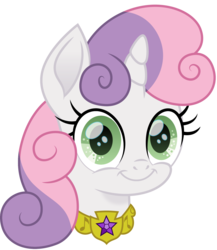 Size: 1302x1500 | Tagged: safe, artist:cloudy glow, sweetie belle, pony, unicorn, g4, element of magic, female, looking at you, movie accurate, simple background, smiling, transparent background