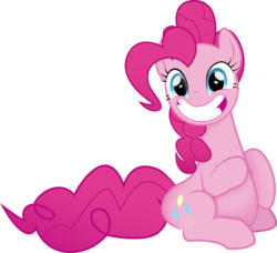 Size: 3310x3014 | Tagged: safe, artist:tgut, pinkie pie, earth pony, pony, a trivial pursuit, g4, adorafatty, chubby, cute, fat, female, grin, high res, pinkie being pinkie, pudgy pie, smiling, stuffed