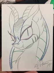 Size: 1535x2048 | Tagged: safe, artist:andypriceart, idw, cosmos, g4, monochrome, pencil drawing, solo, traditional art
