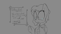 Size: 1680x945 | Tagged: safe, artist:enragement filly, oc, oc:filly anon, pegasus, pony, business, email, female, filly, necktie, shocked expression