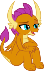 Size: 4913x7835 | Tagged: safe, artist:memnoch, smolder, dragon, g4, dragoness, female, simple background, sitting, solo, transparent background, vector, wings