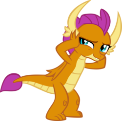 Size: 6789x6756 | Tagged: safe, artist:memnoch, smolder, dragon, g4, school daze, claws, covering ears, cute, dragoness, female, folded wings, having fun, horns, simple background, slit pupils, smiling, smolderbetes, solo, teenaged dragon, teenager, toes, transparent background, vector, wings