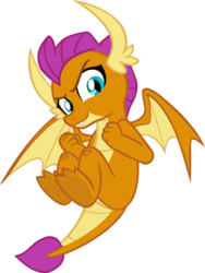 Size: 3650x4860 | Tagged: safe, artist:memnoch, smolder, dragon, g4, butt, dragoness, female, simple background, solo, transparent background, vector, wings
