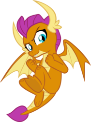 Size: 3312x4410 | Tagged: safe, artist:memnoch, smolder, dragon, g4, dragoness, female, simple background, solo, transparent background, vector, wings