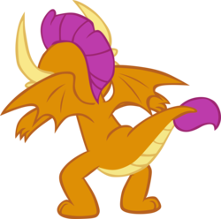 Size: 4952x4918 | Tagged: safe, artist:memnoch, smolder, dragon, g4, butt, dragoness, female, simple background, solo, transparent background, vector, wings