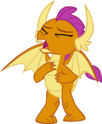 Size: 3988x4832 | Tagged: safe, artist:memnoch, smolder, dragon, g4, what lies beneath, dragoness, female, simple background, solo, transparent background, vector, wings