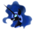 Size: 2237x1919 | Tagged: safe, artist:tonyseil, nightmare moon, pony, g4, bust, crazy face, ethereal mane, faic, female, grin, helmet, horn, jewelry, long horn, looking at you, mare, regalia, sharp teeth, simple background, smiling, solo, starry mane, teeth, transparent background