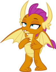 Size: 4565x5795 | Tagged: safe, artist:memnoch, smolder, dragon, g4, what lies beneath, dragoness, female, simple background, solo, transparent background, vector, wings