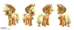 Size: 1800x724 | Tagged: safe, artist:andrew hickinbottom, part of a set, applejack, earth pony, pony, g4, official, 3d, 3ds max, female, multeity, simple background, solo, white background