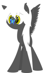 Size: 1513x2142 | Tagged: safe, artist:zacatron94, oc, oc only, oc:captain white, butterfly, pegasus, pony, female, lineless, mare, simple background, solo, transparent background