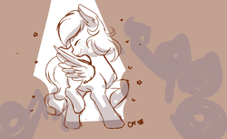 Size: 1840x1125 | Tagged: safe, oc, oc only, pegasus, pony, dancing, female, moving, moving hair, solo, wip