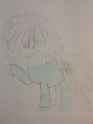 Size: 1886x2519 | Tagged: safe, artist:jerryakiraclassics19, oc, oc only, oc:alexendre, pony, unicorn, clothes, male, redesign, traditional art