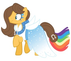 Size: 1400x1200 | Tagged: safe, artist:carouselunique, caramel, earth pony, pony, kindverse, g4, base used, clothes, crossdressing, drag queen, dress, male, stallion