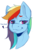Size: 1840x2776 | Tagged: safe, artist:dovecake, rainbow dash, pony, g4, bust, dialogue, female, mare, simple background, smug, solo, text, transparent background, you fool