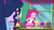 Size: 1920x1080 | Tagged: safe, screencap, applejack, pinkie pie, sci-twi, twilight sparkle, equestria girls, g4, my little pony equestria girls: choose your own ending, tip toppings, tip toppings: twilight sparkle, background human, candy, chair, cup, food, fruit, geode of sugar bombs, happy, holding, lidded eyes, looking at someone, magical geodes, satisfied, table, toppings