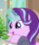 Size: 398x466 | Tagged: safe, screencap, phyllis, starlight glimmer, pony, unicorn, a horse shoe-in, g4, my little pony: friendship is magic, cropped, cute, female, glimmerbetes, low quality, lowres, magic, mare, plant, solo