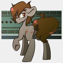 Size: 1024x1024 | Tagged: safe, artist:crimmharmony, oc, oc only, oc:stitched laces, earth pony, pony, solo